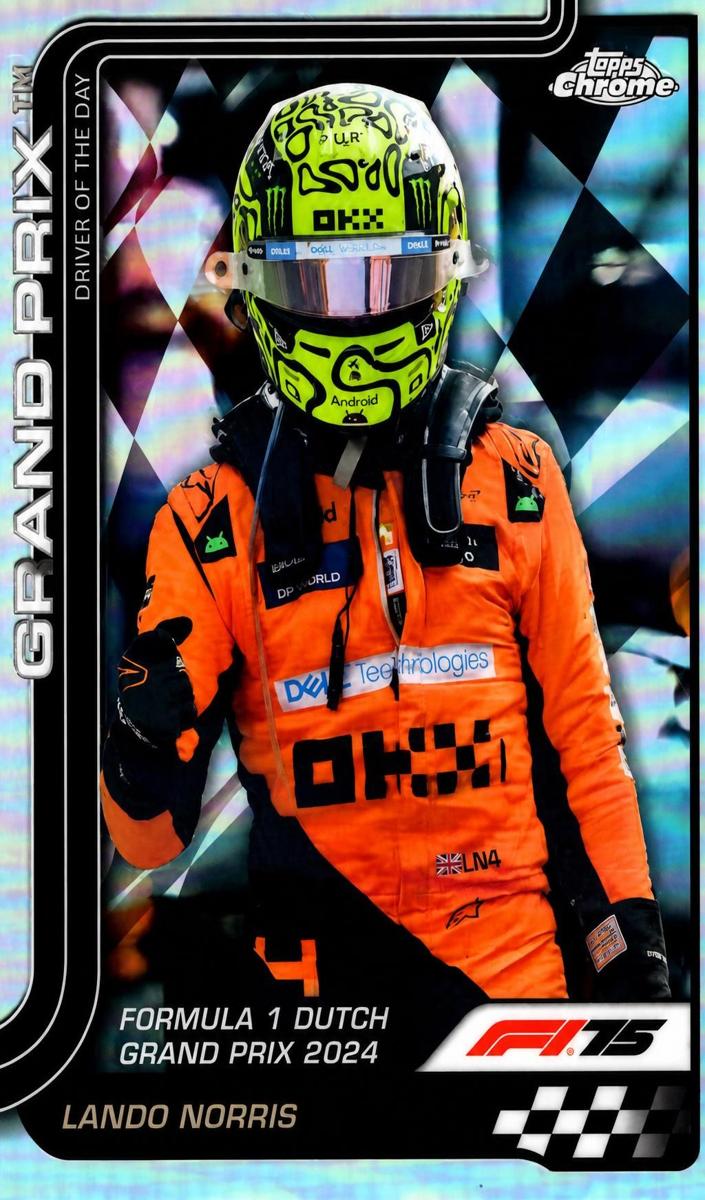 2025 Topps Chrome F1 Lando Norris [Refractor] #136 card