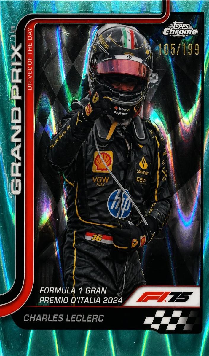 2025 Charles Leclerc [Aqua RayWave Refractor] #137