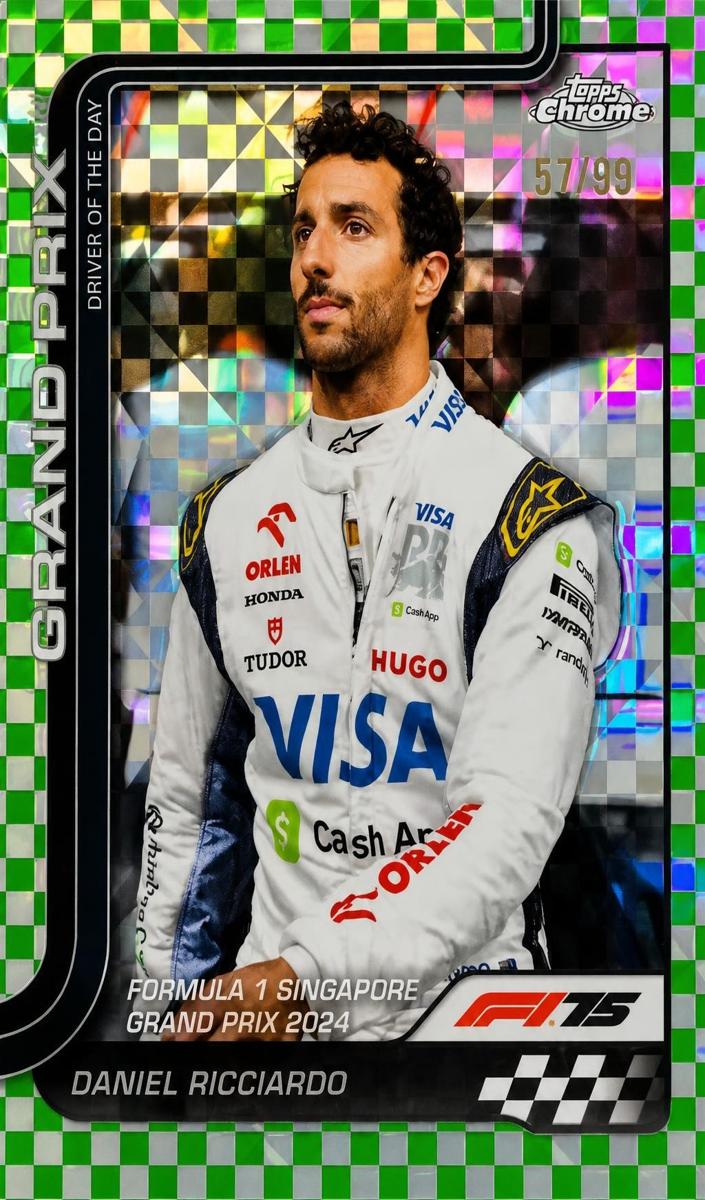 2025 Daniel Ricciardo [Green Checker Flag Refractor] #139