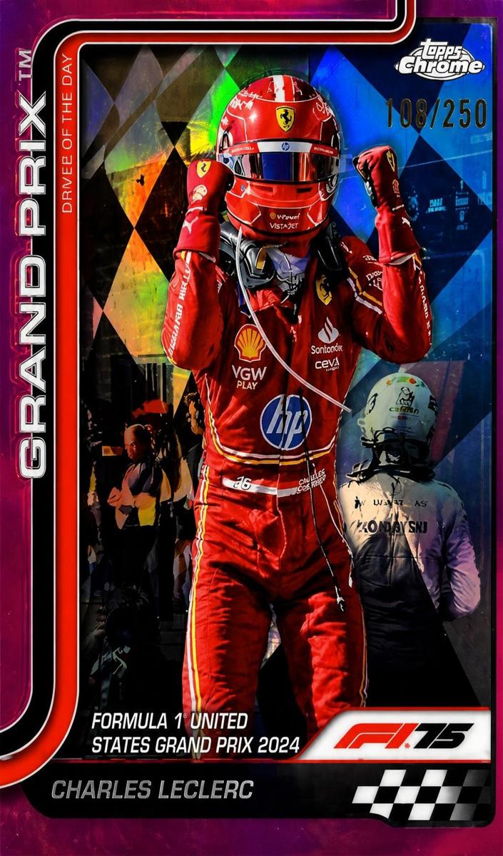 2025 Topps Chrome F1 Charles Leclerc [Pink Refractor] #140 card