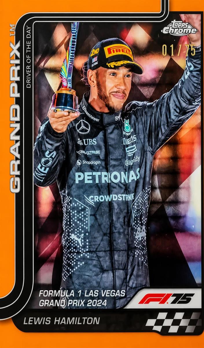 2025 Lewis Hamilton [Orange Refractor] #143
