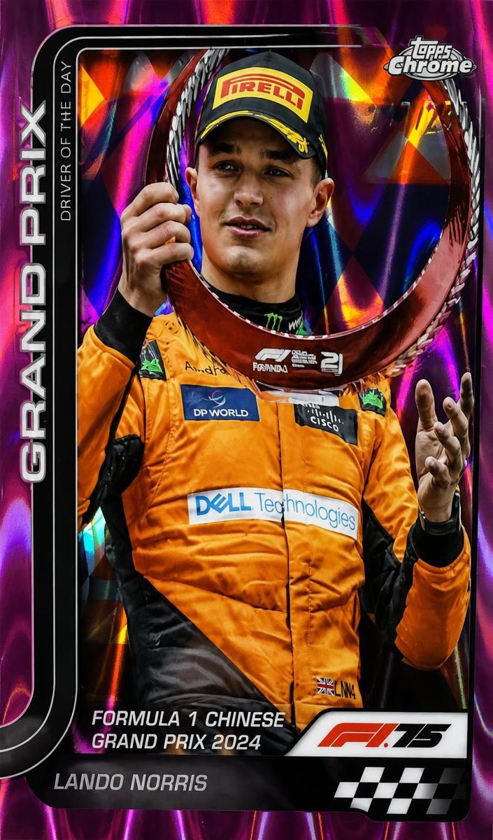 2025 Topps Chrome F1 Lando Norris [Pink RayWave Refractor] #126 card