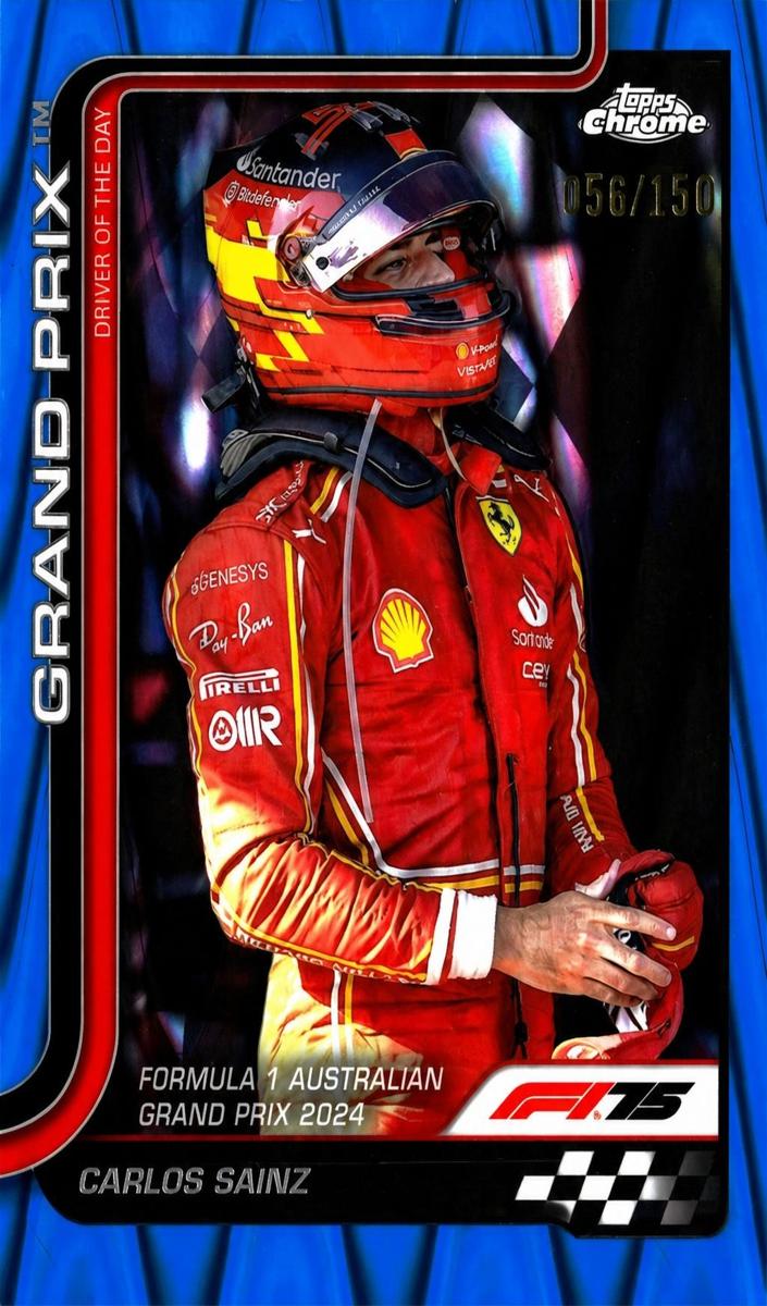 2025 Carlos Sainz [Blue RayWave Refractor] #124