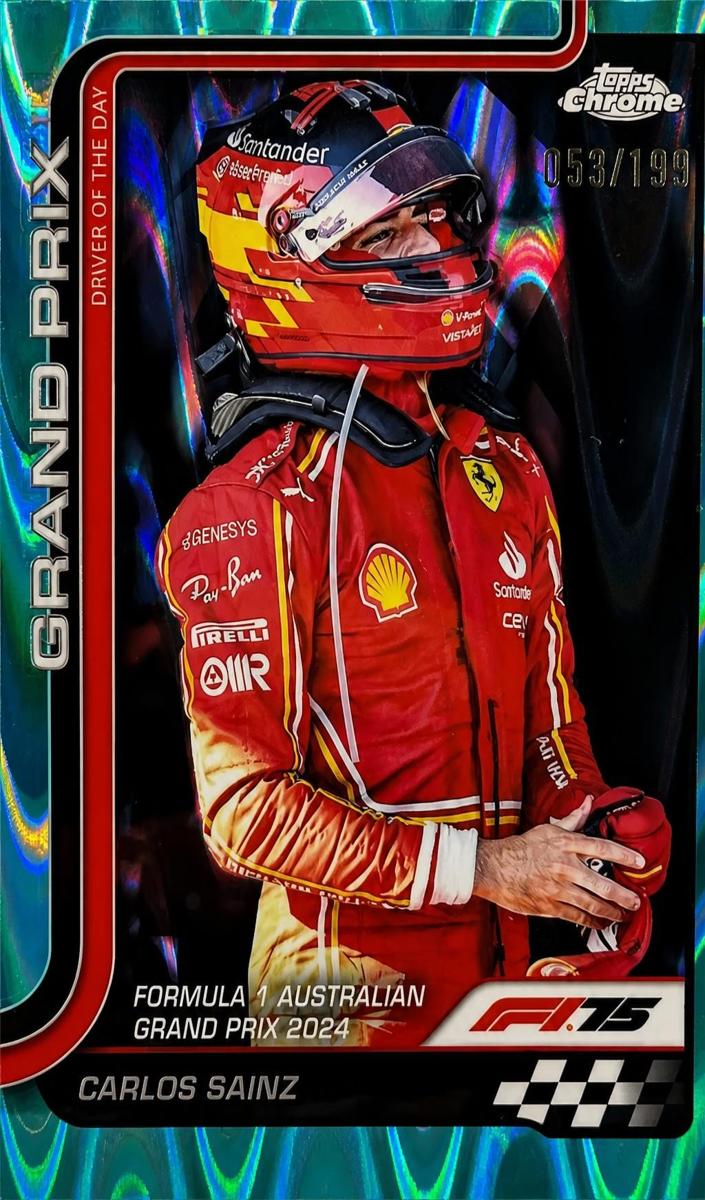 2025 Carlos Sainz [Aqua RayWave Refractor] #124
