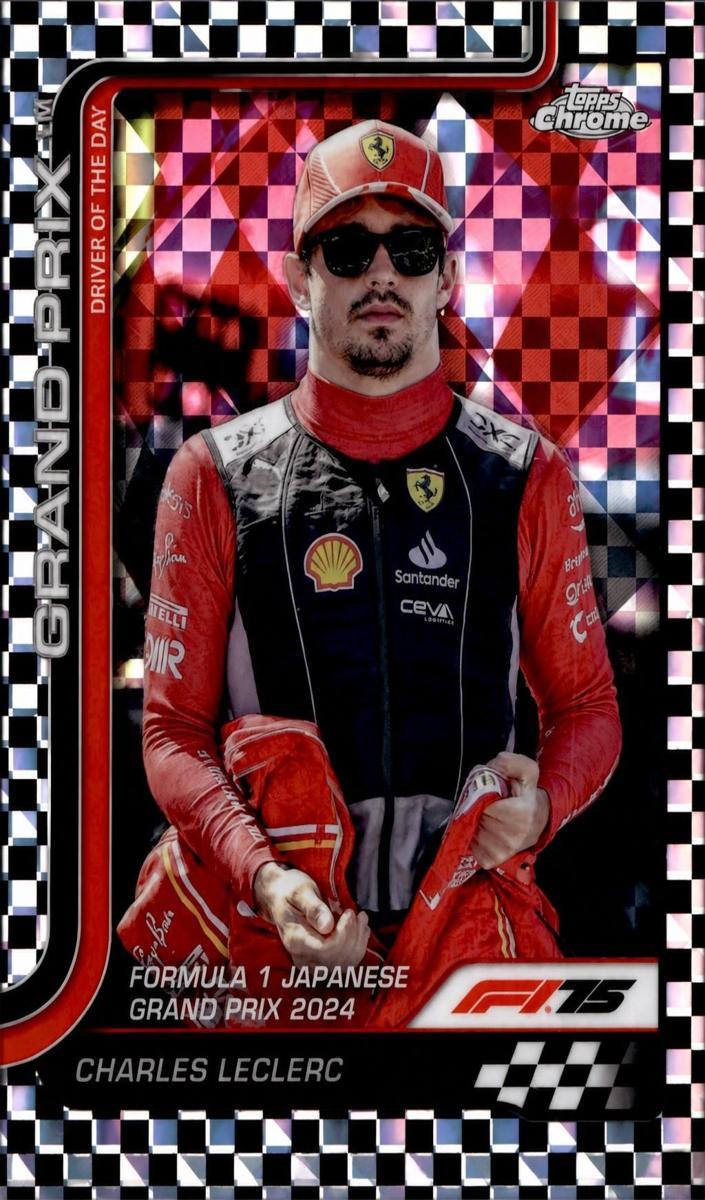 2025 Topps Chrome F1 Charles Leclerc [Checker Flag Refractor] #125 card
