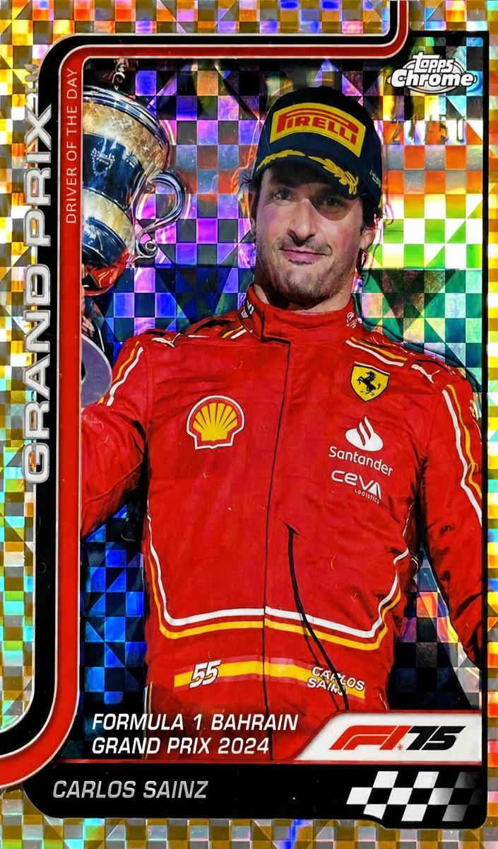 2025 Carlos Sainz [Gold Checker Flag Refractor] #122