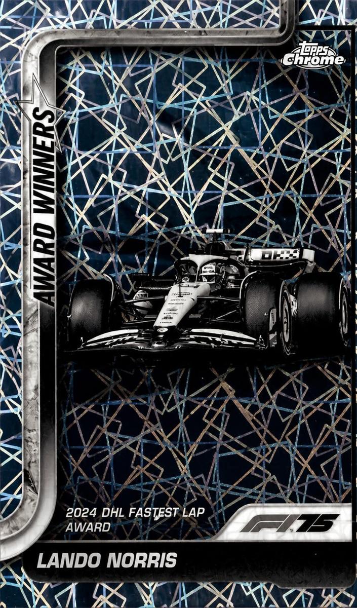 2025 Lando Norris [Black and White Lazer Refractor] #147
