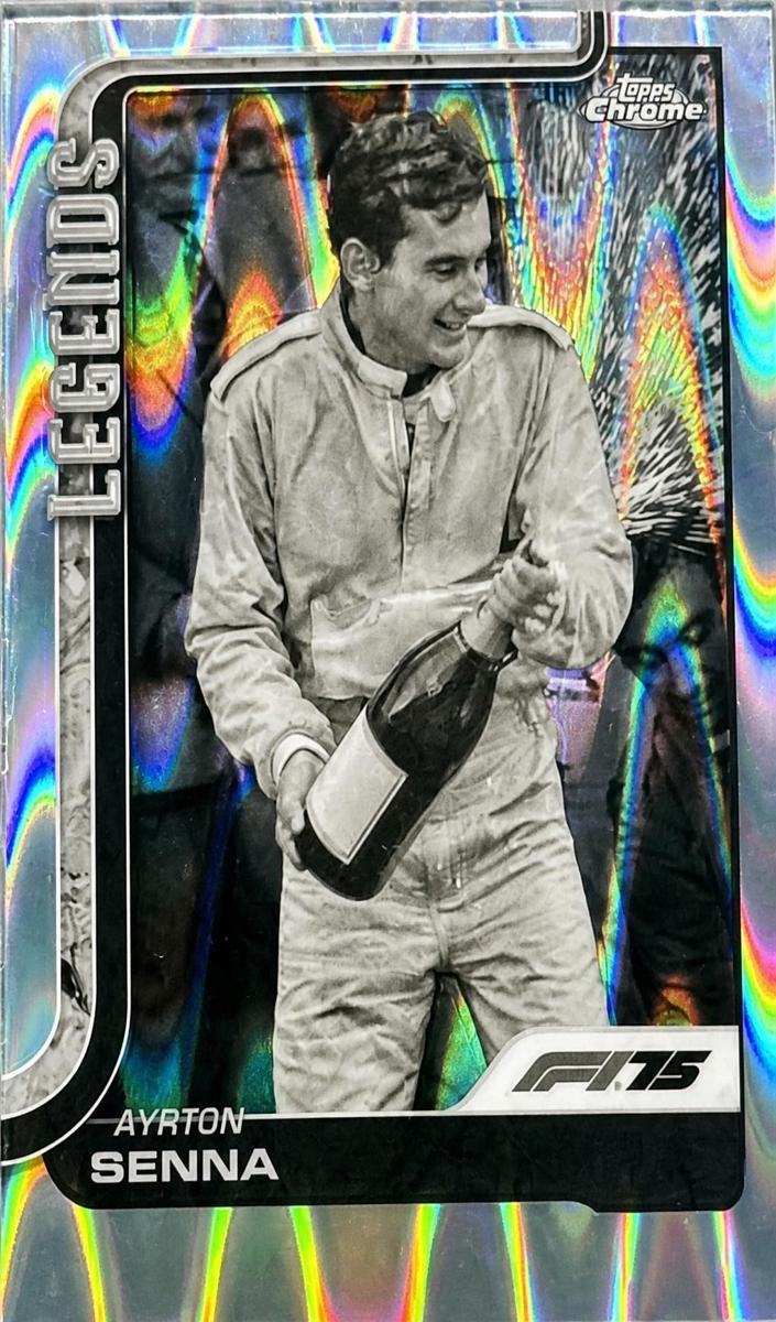 2025 Ayrton Senna [Black and White RayWave Refractor] #162