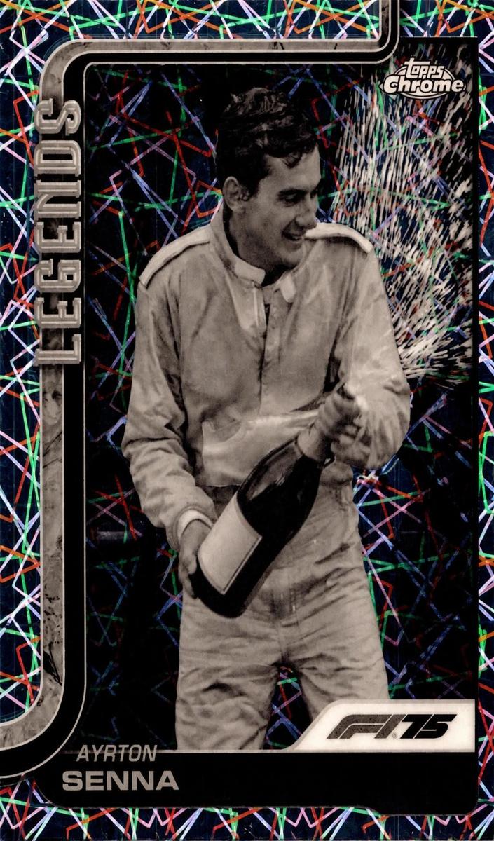 2025 Ayrton Senna [Black and White Lazer Refractor] #162