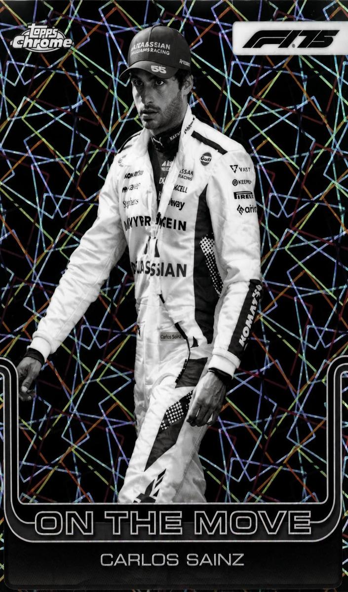 2025 Carlos Sainz [Black and White Lazer Refractor] #189