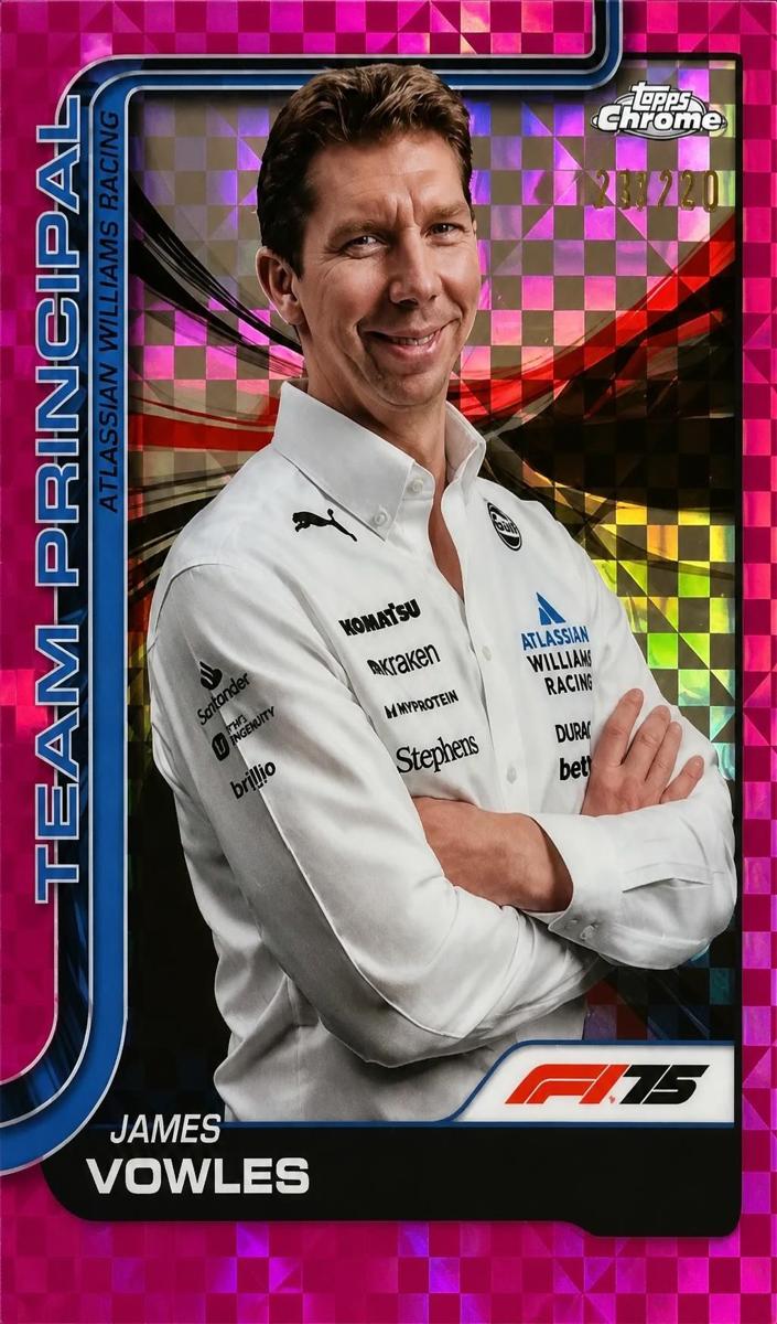 2025 James Vowles [Pink Checker Flag Refractor] #200