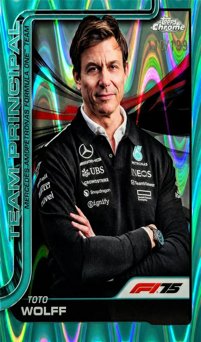 2025 Toto Wolff [Aqua RayWave Refractor] #195