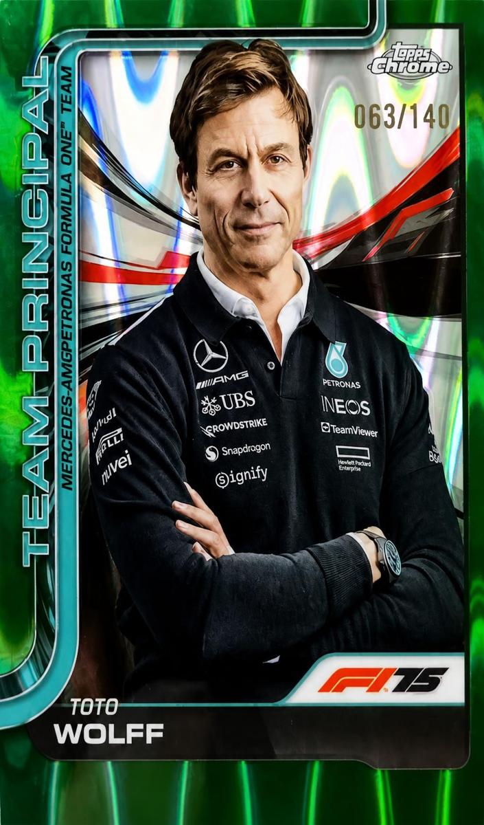 2025 Toto Wolff [Forest Green RayWave Refractor] #195