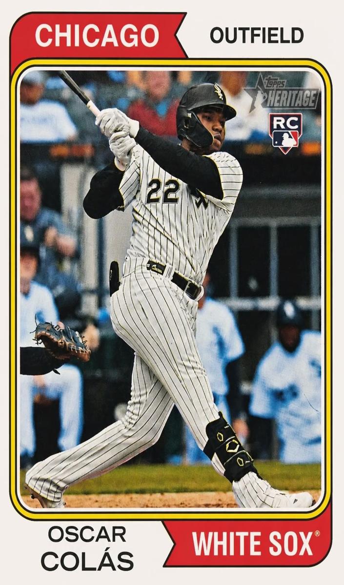 2023 Topps Heritage High Number Oscar Colas #518 card