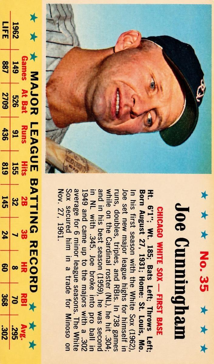 1963 Joe Cunningham #35