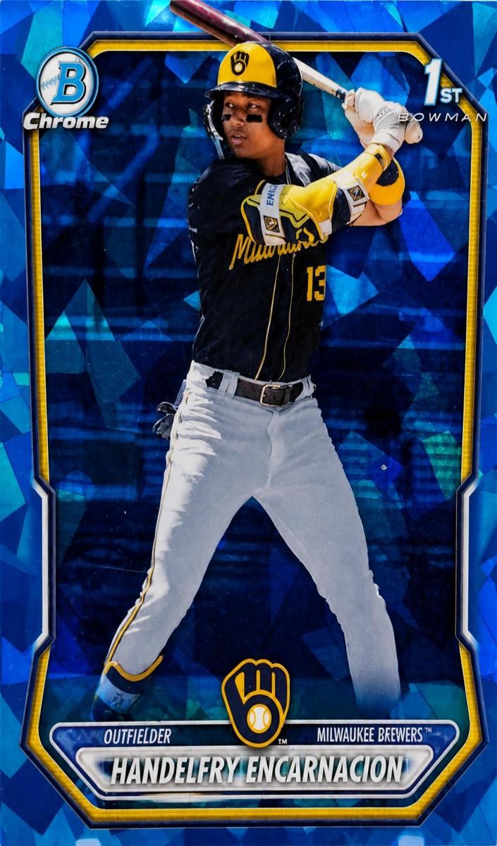 2026 Bowman Chrome Prospect Handelfry Encarnacion [Blue Mojo Refractor] #BCP-47 card