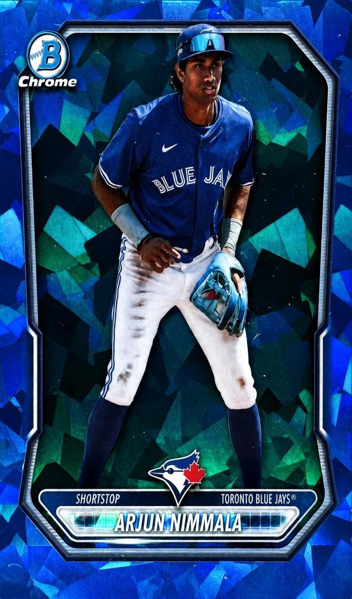 2026 Bowman Chrome Prospect Arjun Nimmala [Reptilian Refractor] #BCP-67 card