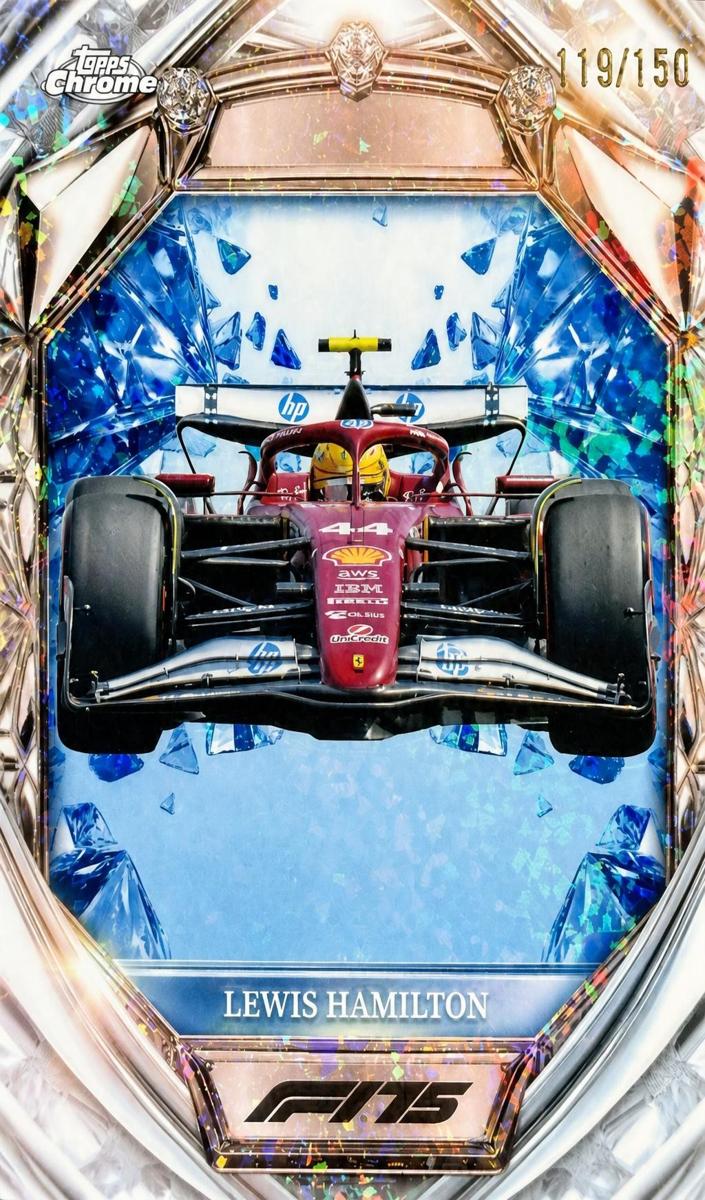 2025 Lewis Hamilton [Blue Mini-Diamond Refractor] #D75-24
