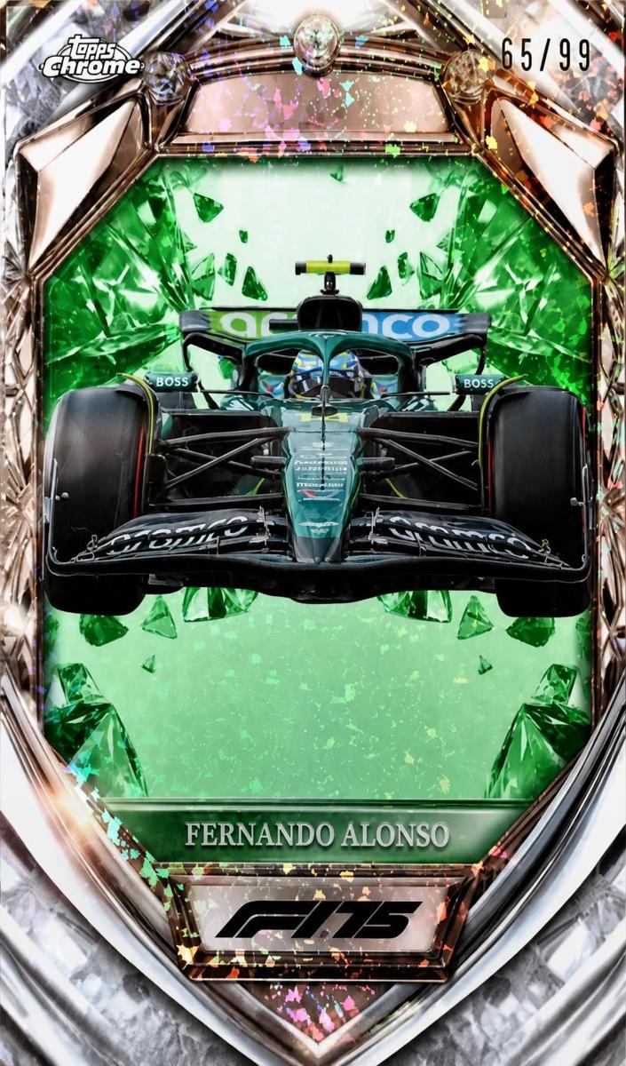 2025 Fernando Alonso [Green Mini-Diamond Refractor] #D75-29