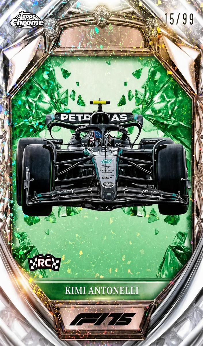 2025 Kimi Antonelli [Green Mini-Diamond Refractor] #D75-28