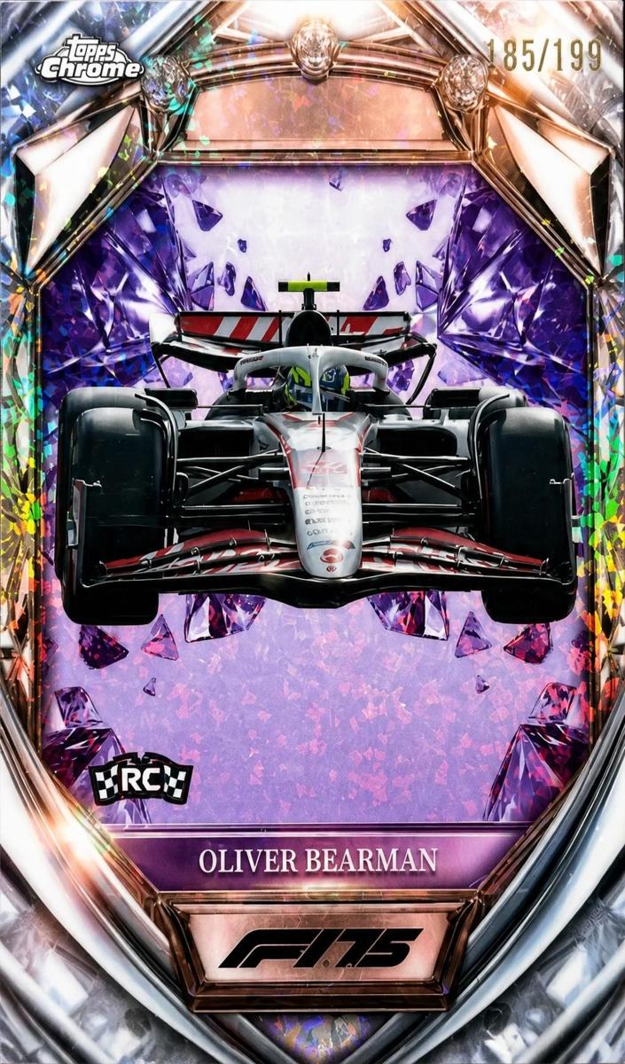 2025 Oliver Bearman [Purple Mini-Diamond Refractor] #D75-34