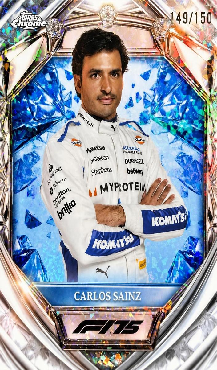 2025 Carlos Sainz [Blue Mini-Diamond Refractor] #D75-18