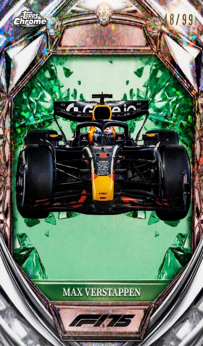 2025 Max Verstappen [Green Mini-Diamond Refractor] #D75-21