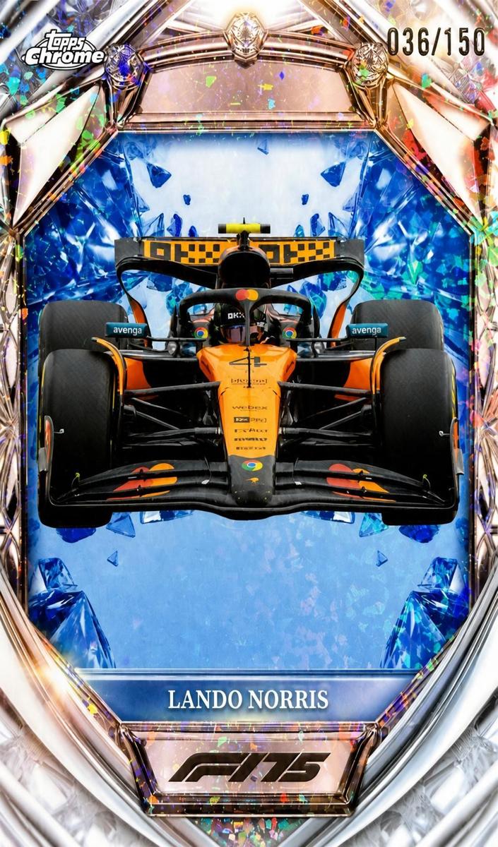 2025 Lando Norris [Blue Mini-Diamond Refractor] #D75-25