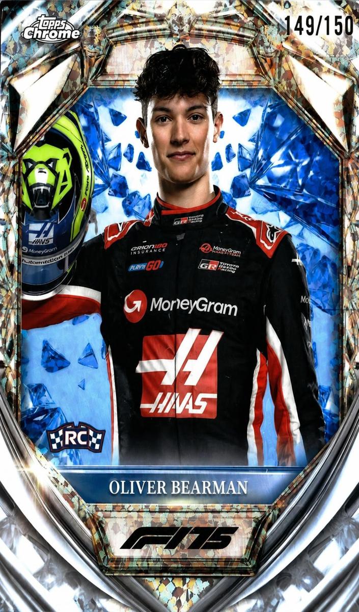 2025 Oliver Bearman [Blue Mini-Diamond Refractor] #D75-14