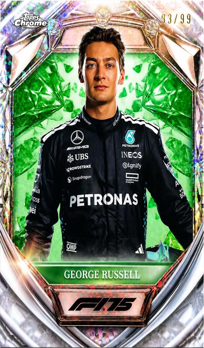 2025 George Russell [Green Mini-Diamond Refractor] #D75-7