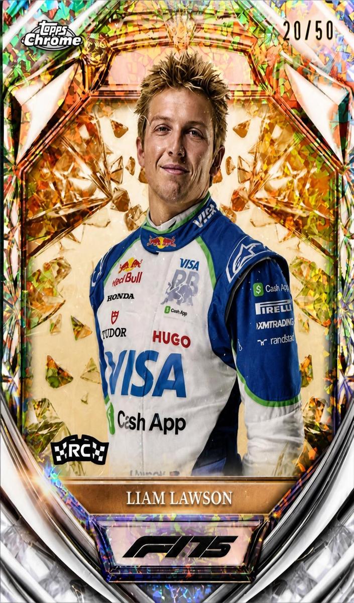 2025 Liam Lawson [Gold Mini-Diamond Refractor] #D75-11