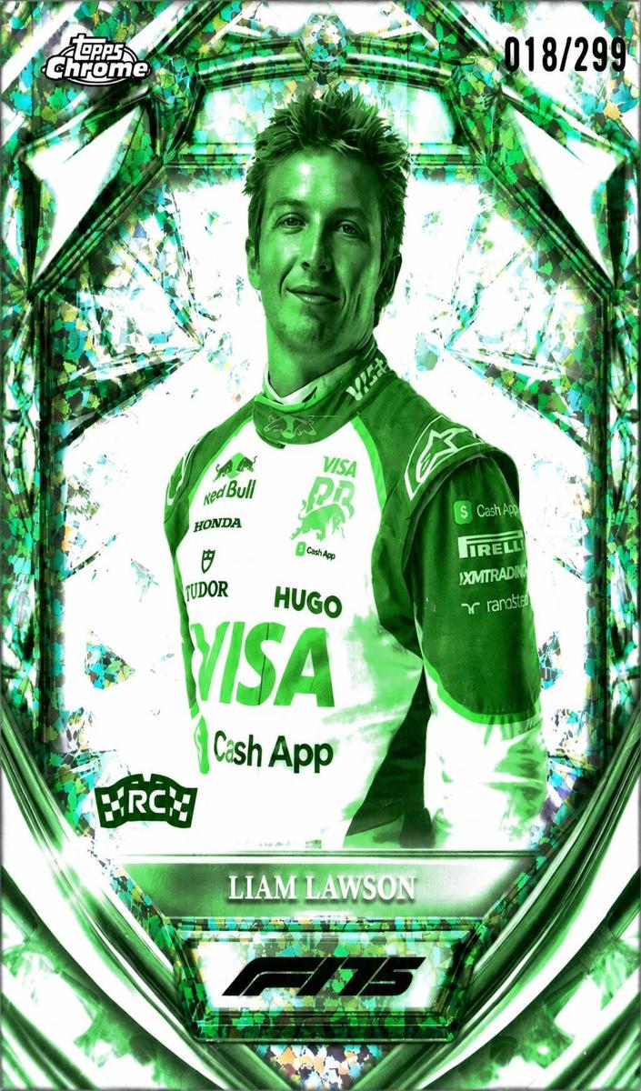 2025 Liam Lawson [Night Vision Mini-Diamond F1 Refractor] #D75-11