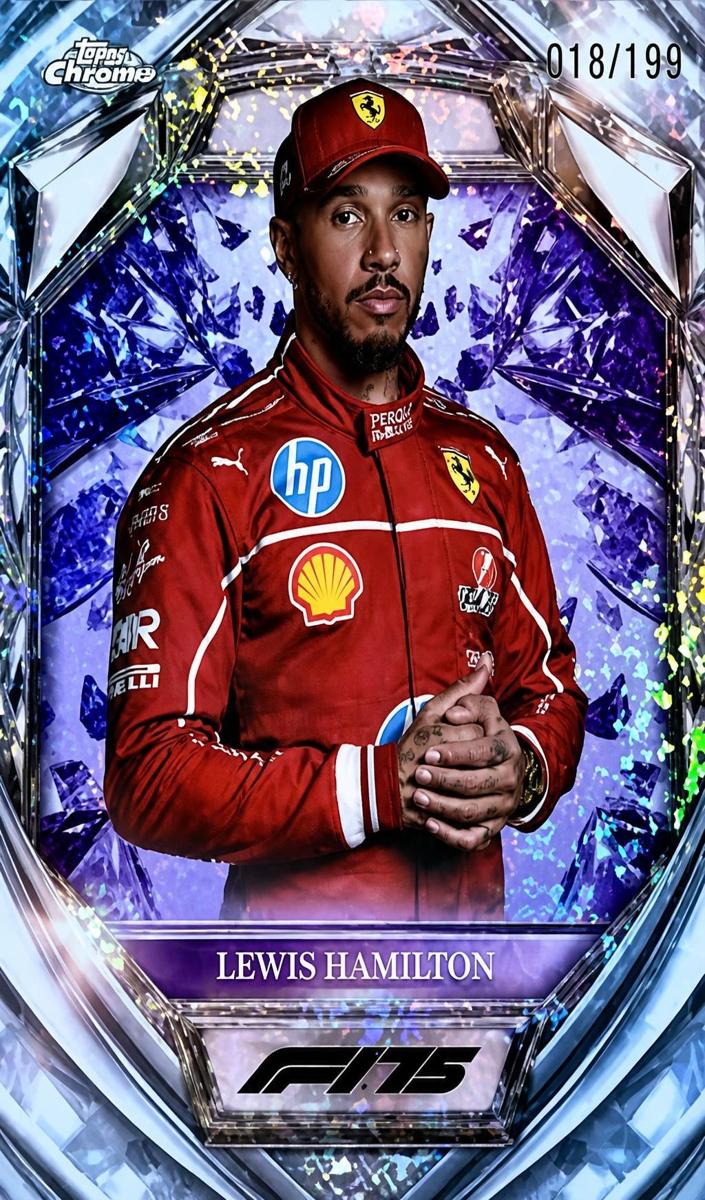 2025 Lewis Hamilton [Purple Mini-Diamond Refractor] #D75-4