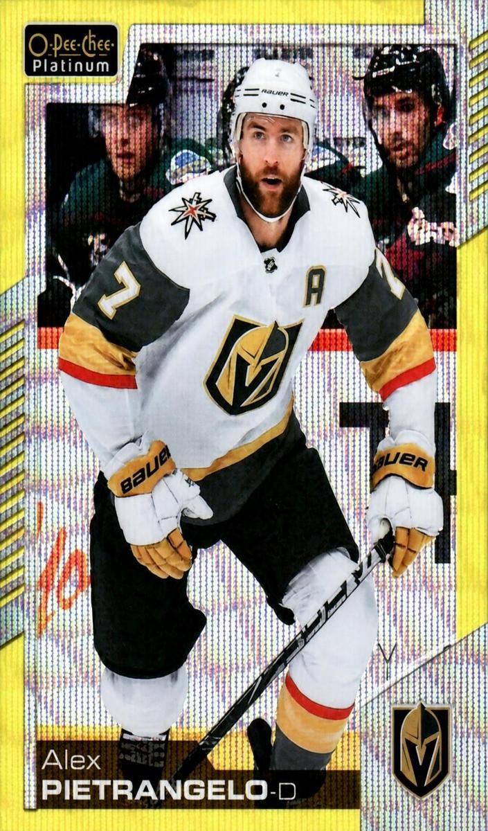 2020 O-Pee-Chee Platinum Alex Pietrangelo [Neon Yellow Surge] #100 card