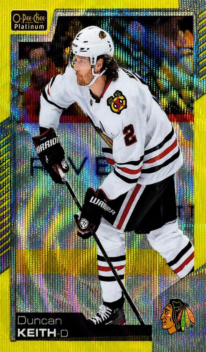 2020 O-Pee-Chee Platinum Duncan Keith [Neon Yellow Surge] #75 card