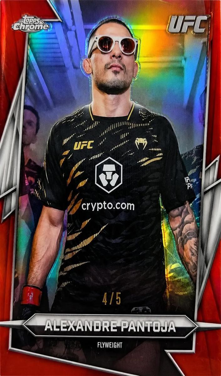 2026 Topps Chrome Alexandre Pantoja [Red Refractor] #40 card