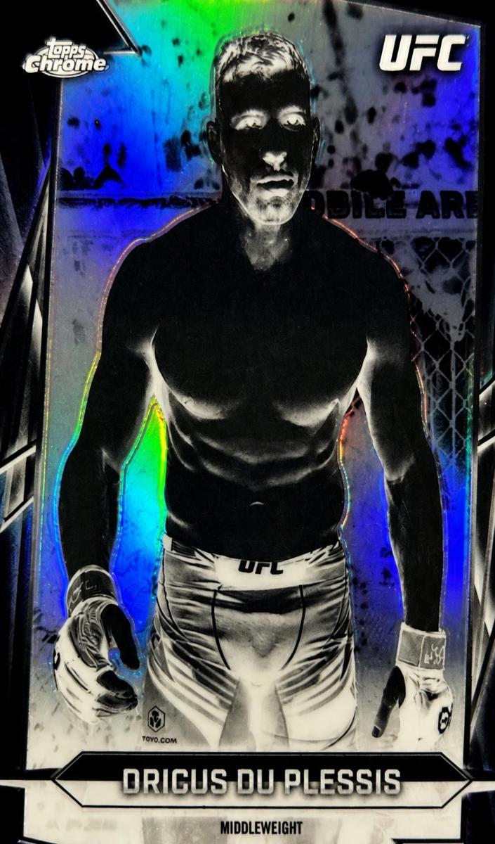 2026 Topps Chrome Dricus Du Plessis [Negative Refractor] #10 card