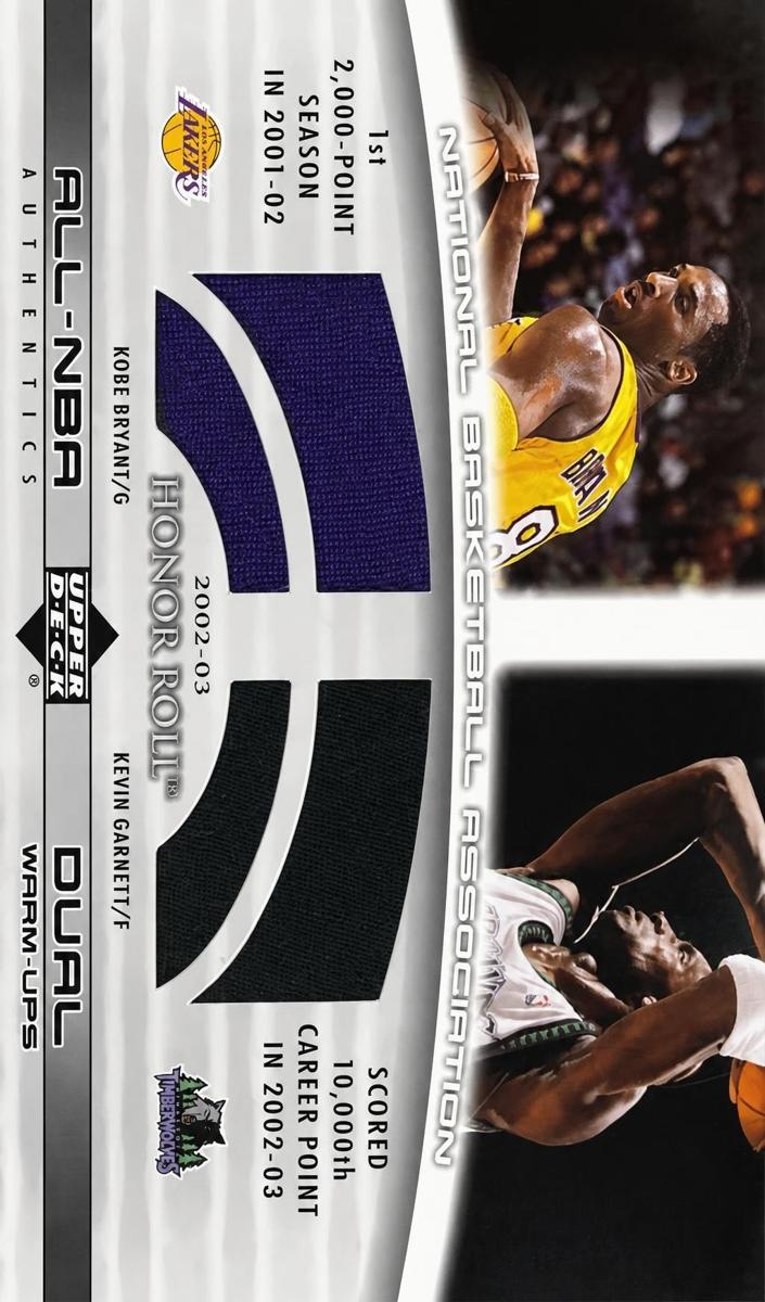 2002 Kevin Garnett [Dual Warm-ups] #KBKGW