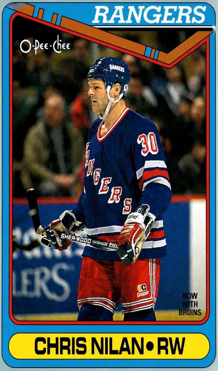 1990 O-Pee-Chee Chris Nilan #454 card