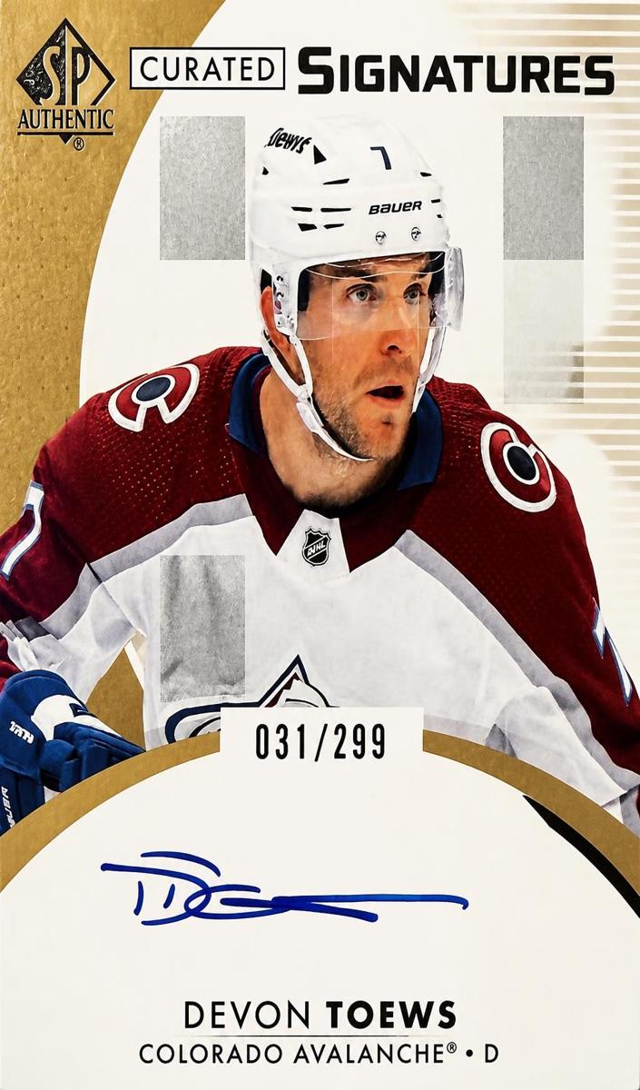 2023 SP Authentic Devon Toews #SPC-DT card