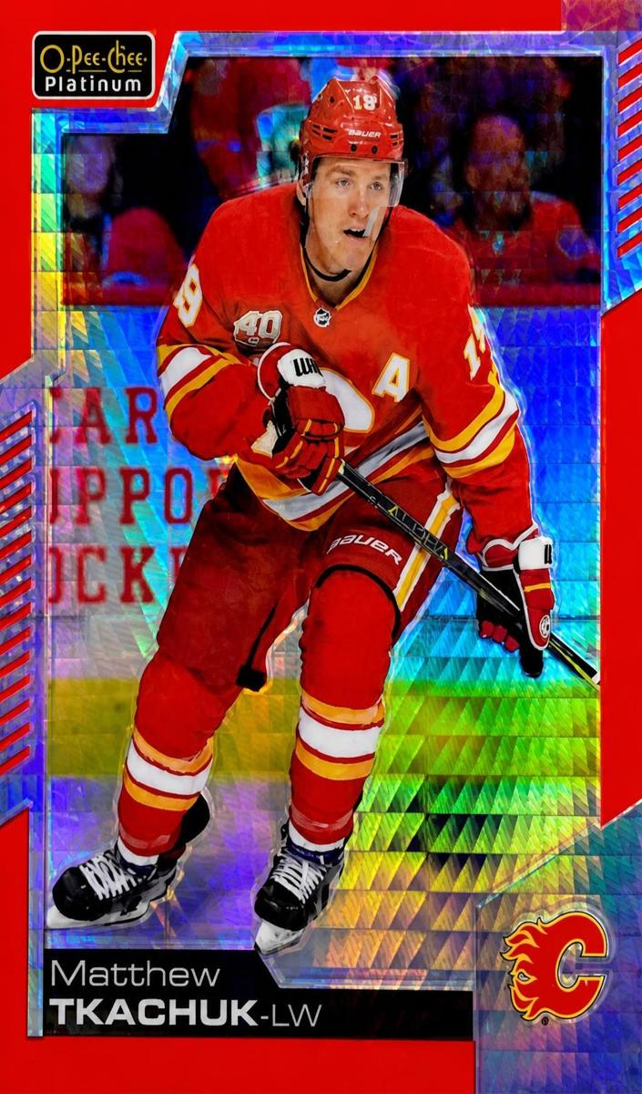 2020 O-Pee-Chee Platinum Matthew Tkachuk [Seismic Gold] #18 card
