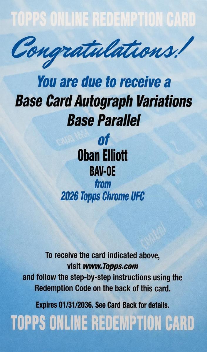 2026 Oban Elliott #BAV-OE