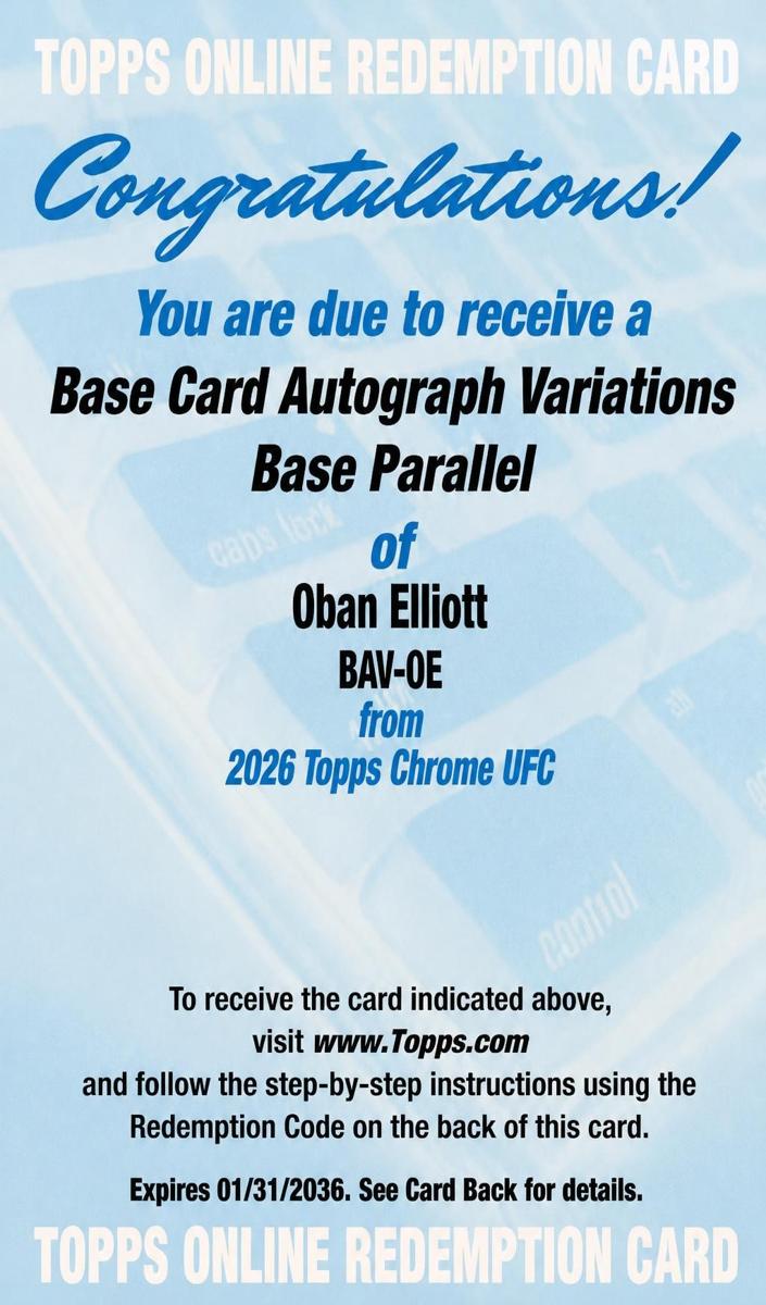 2026 Oban Elliott [Refractor] #BAV-OE