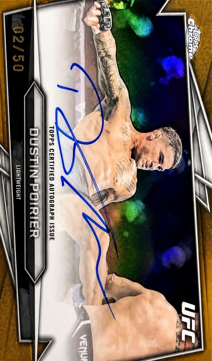 2026 Dustin Poirier [Gold Refractor] #BAV-DP