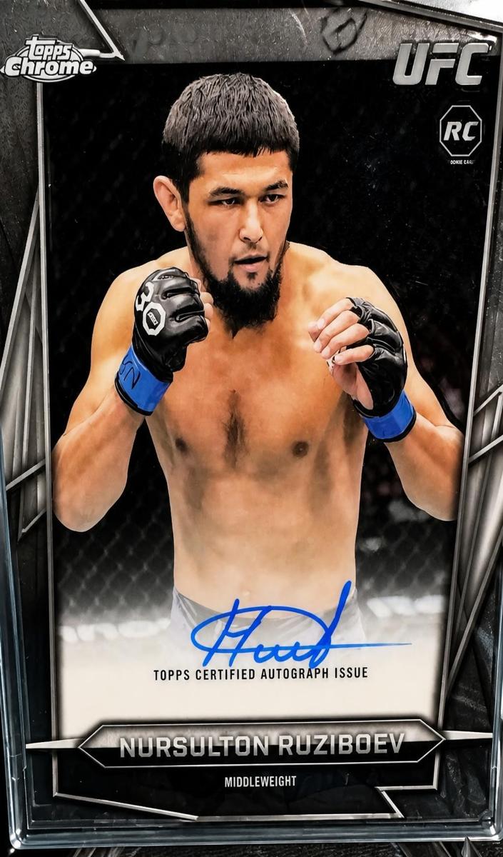 2026 Topps Chrome UFC Autograph Nursulton Ruziboev #BAV-NR card