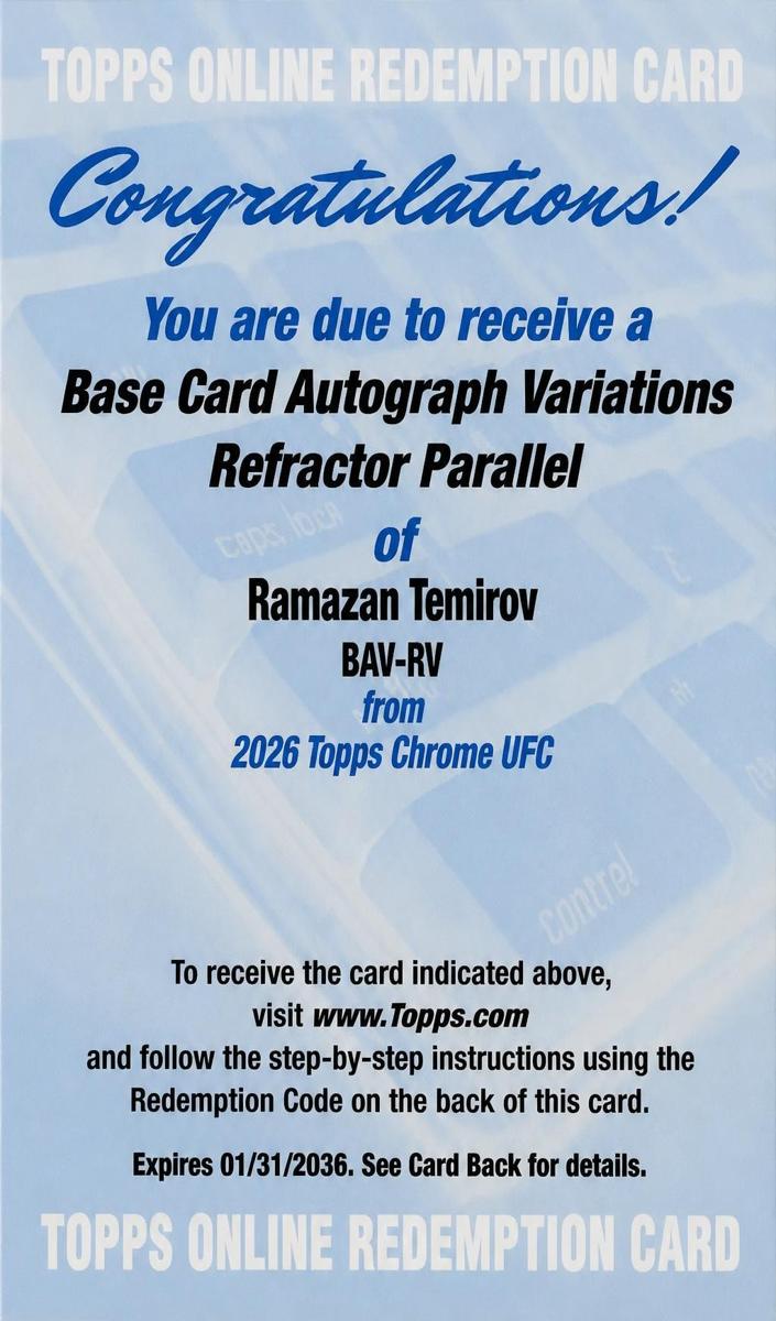 2026 Ramazan Temirov [Refractor] #BAV-RV