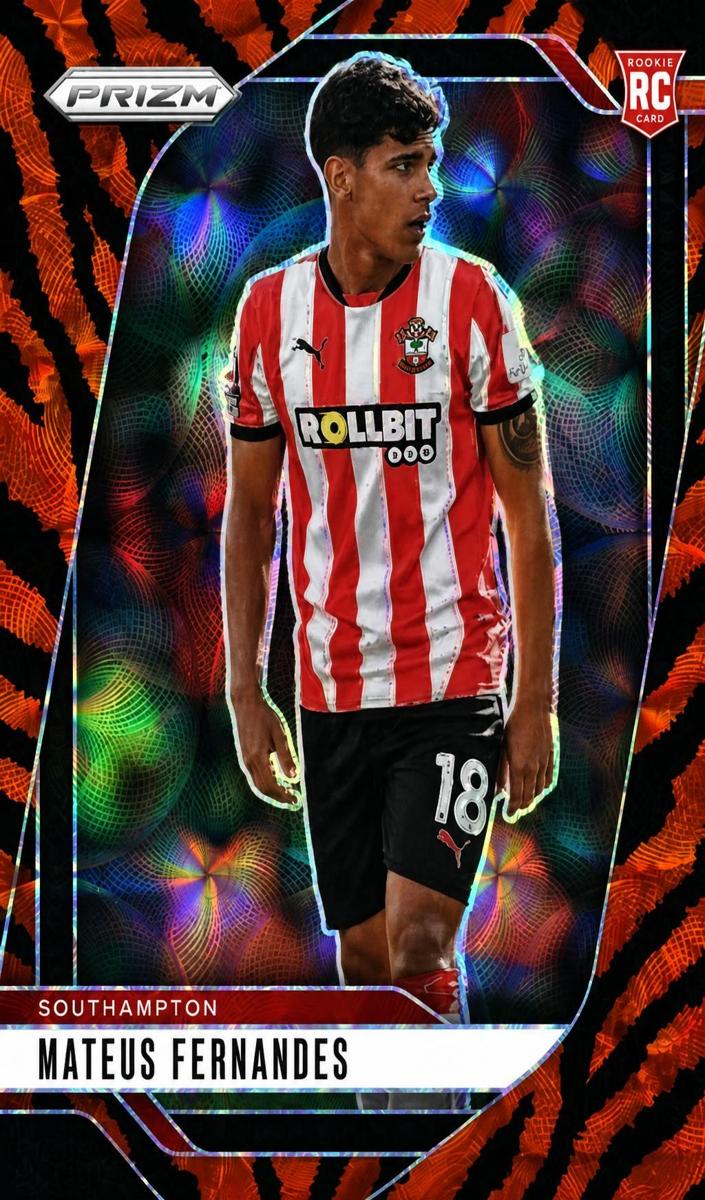 2024 Panini Prizm Premier League Mateus Fernandes [Choice Tiger Stripe] #294 card