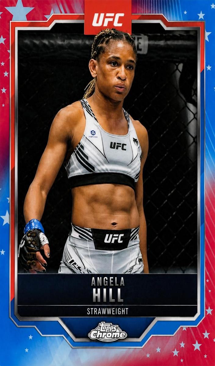 2025 Angela Hill [Red & Blue Refractor] #124
