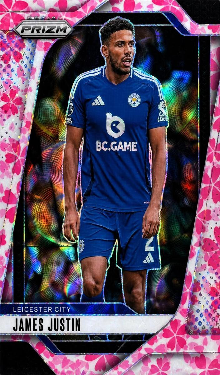 2024 Panini Prizm Premier League James Justin [Choice Cherry Blossom] #267 card