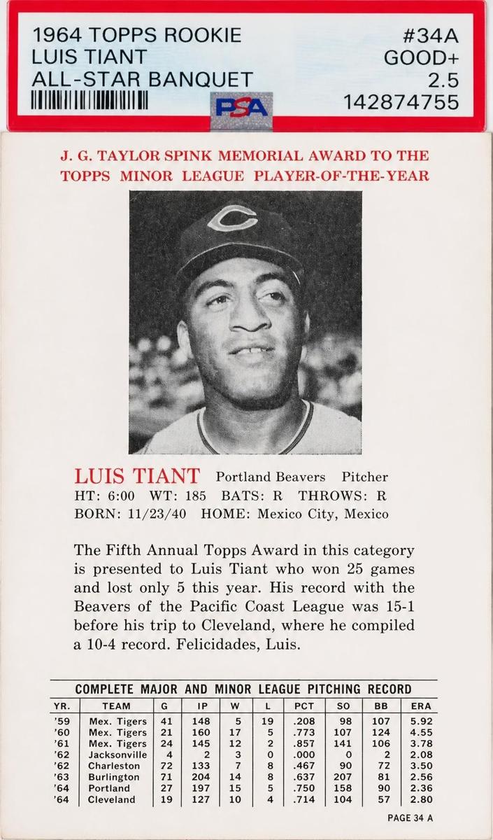 5th Annual Topps... - 1964 Topps Rookie All-Star Banquet Baseball